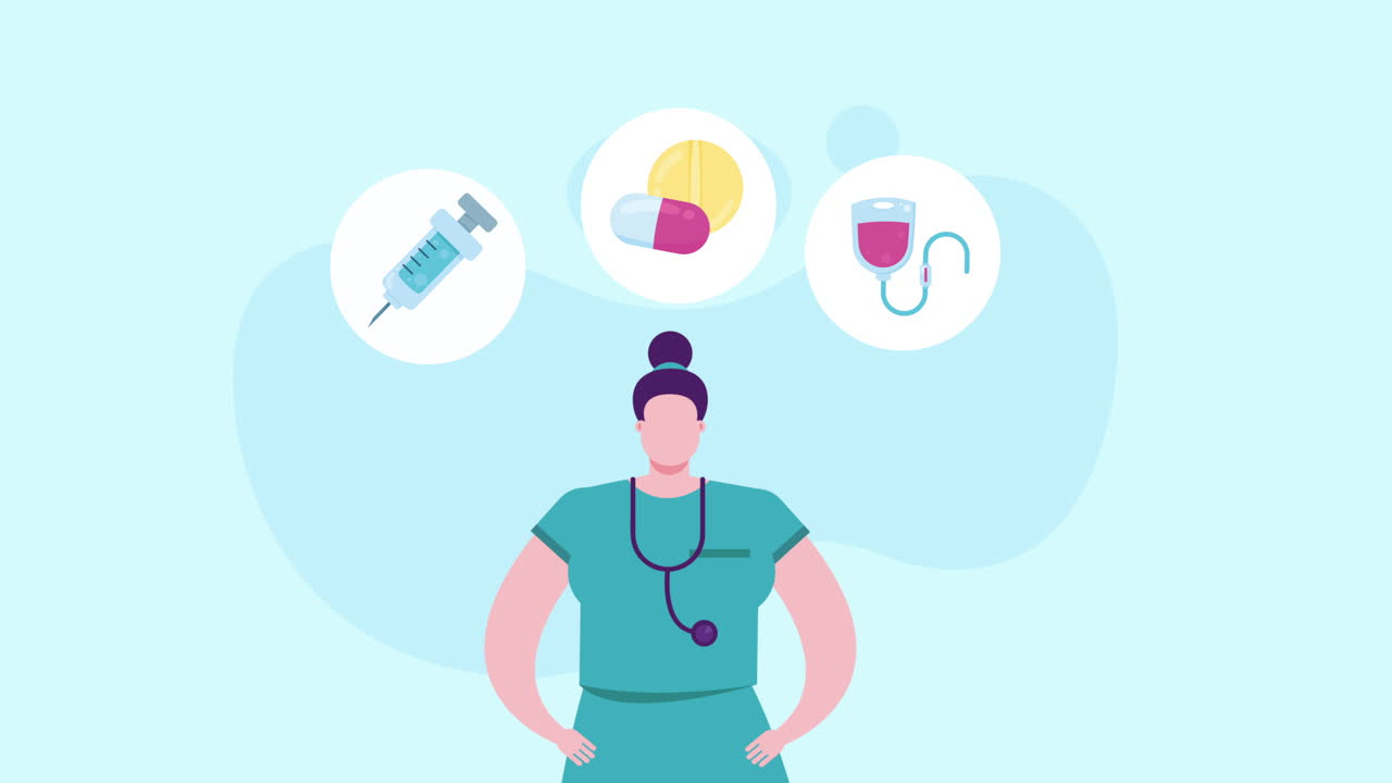 медицинский специалист с медицинским оборудованием