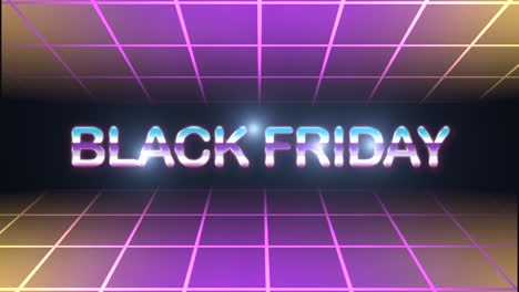 Black-Friday-with-retro-neon-grid-in-dark-galaxy