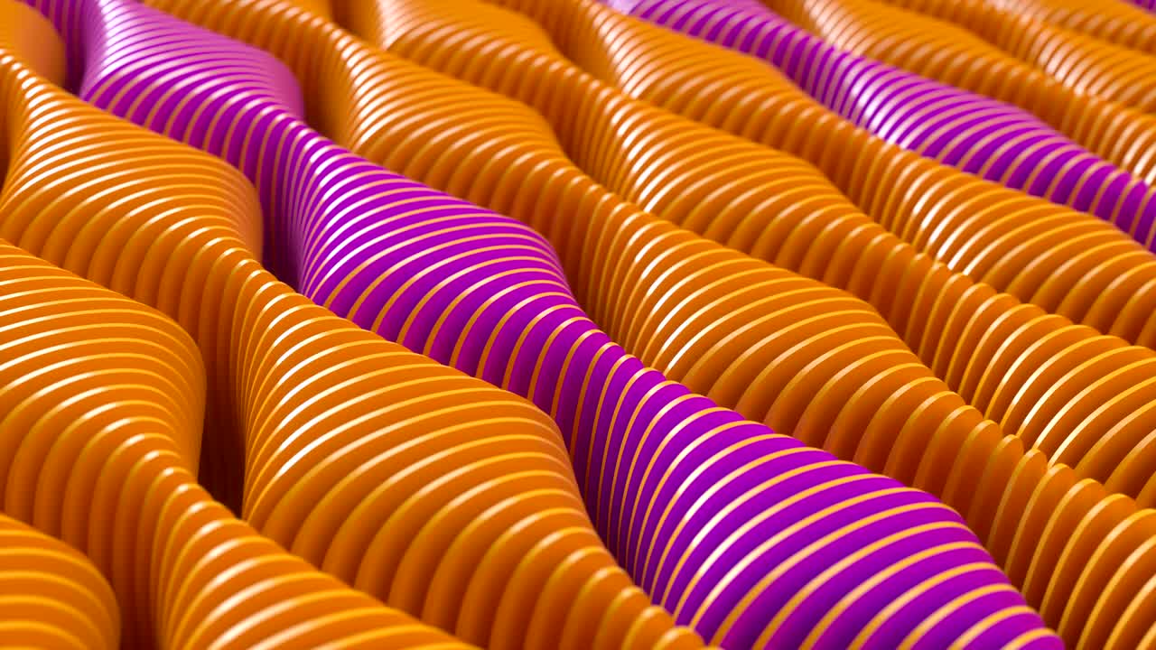 Abstract beautiful shiny colorful wavy shapes. Corporate video animation and graphic design with smooth lines. Concept poster and banner design. Seamless loop