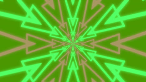 animación de formas en movimiento sobre fondo verde