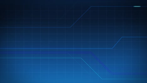 efectos especiales: líneas de cuadrícula abstractas que se mueven simétricamente en el fondo azul. líneas matemáticas, teoría de cuerdas del espacio, el tiempo, la materia. concepto de metaverso nft. papel tapiz sin costuras, sin fin, en bucle