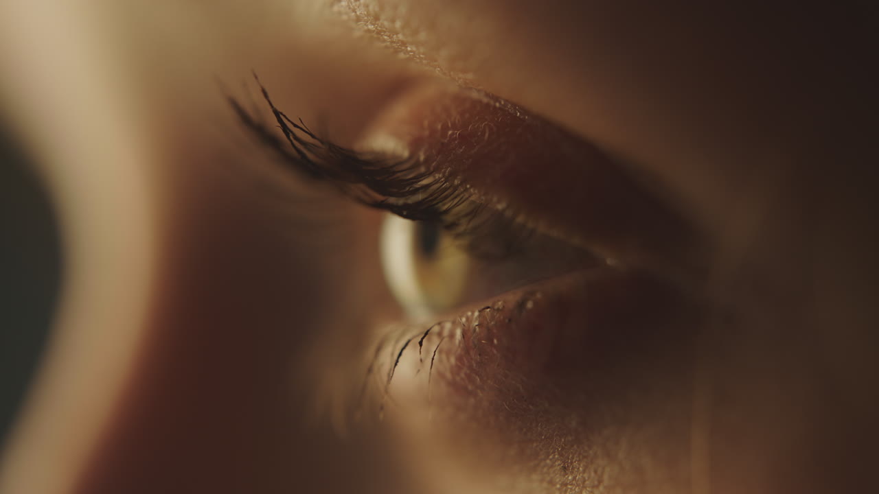 Foto macro de olho feminino