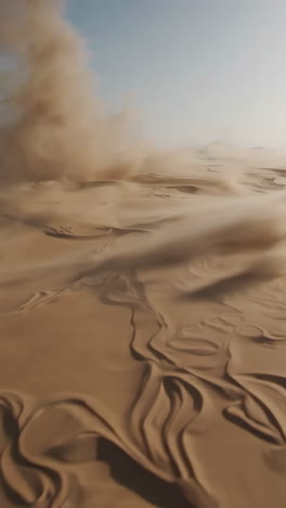 tormenta de arena en el desierto