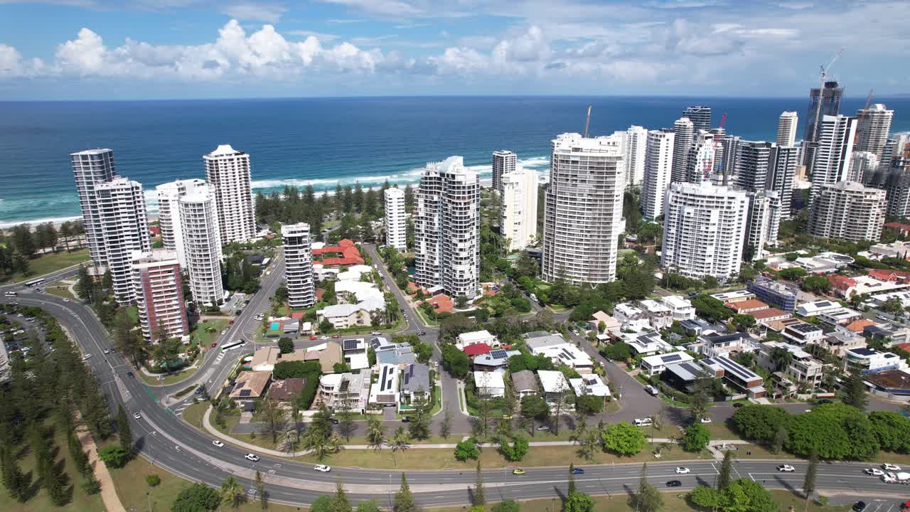 Southport Cityscape In Queensland, Australia - Aerial Drone Shot