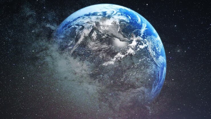 planeet aarde en het hele universum