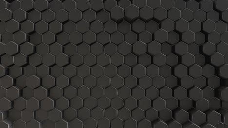 black abstract field hexagon