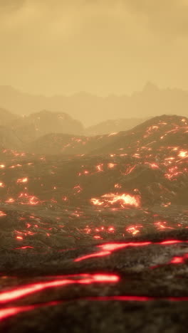 alien lava planet landscape