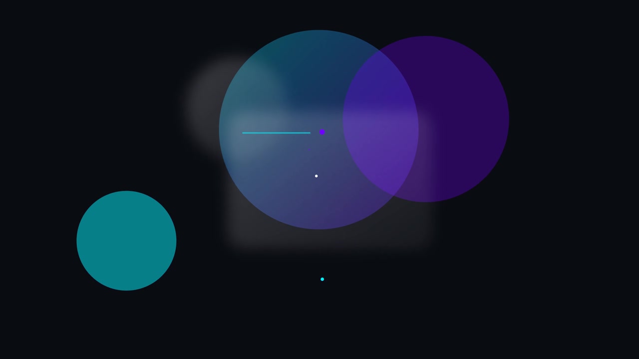 Abstract Motion Graphics with Floating Circles and Geometric Elements