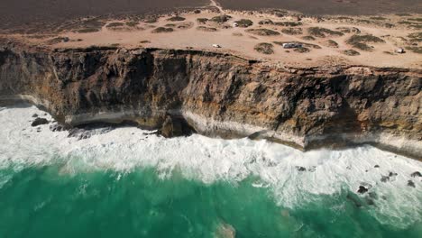 drone view of bunda cliffs, south australia