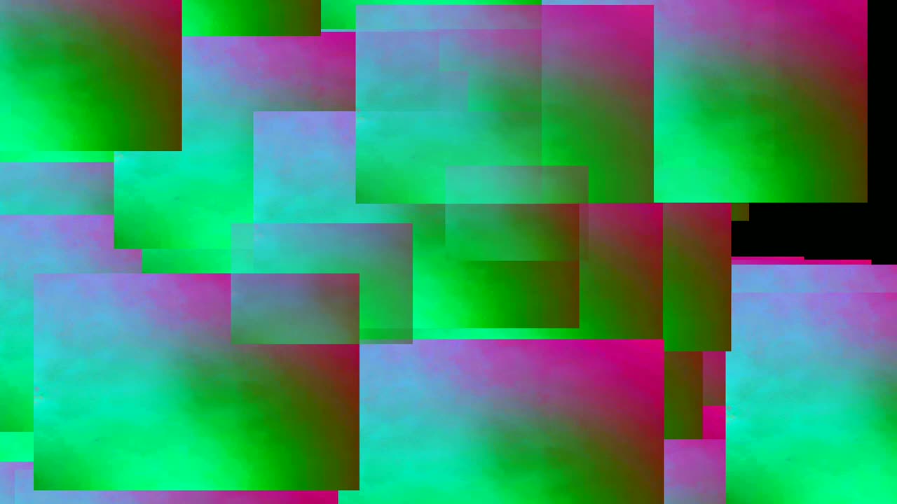 Elementos de video de fondo con animación de colores neón. Color verde y rojo