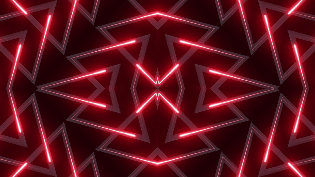 Motivo geometrico rosso neon