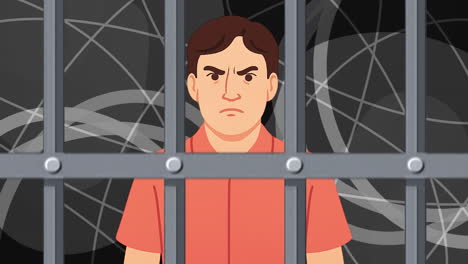 man behind bars