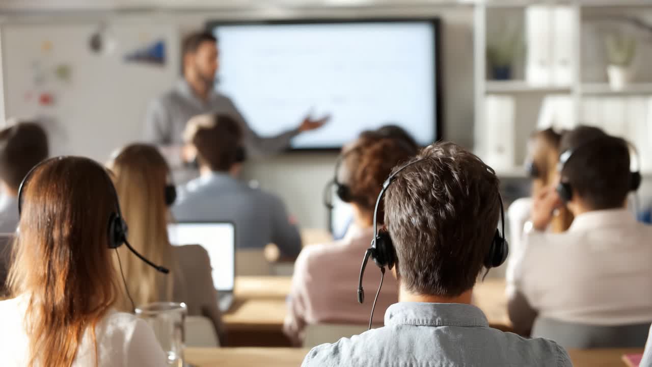 An Engaging Training Session: Participants Learning Actively with Headsets in a Modern Classroom Setting