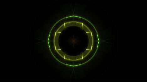 movimiento colorido neón forma geométrica en el espacio