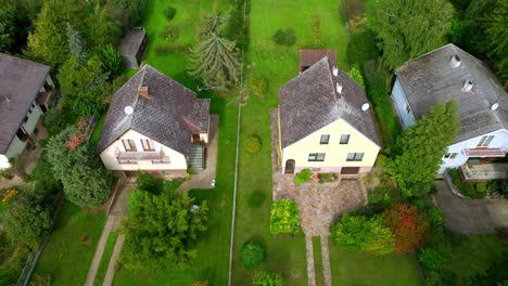 Top-View-of-Roofing-Made-of-Eternit-Material-on-a-House-in-Austria---Drone-Shot