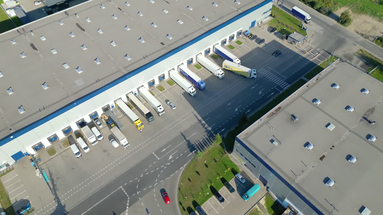 Logistics park with warehouse