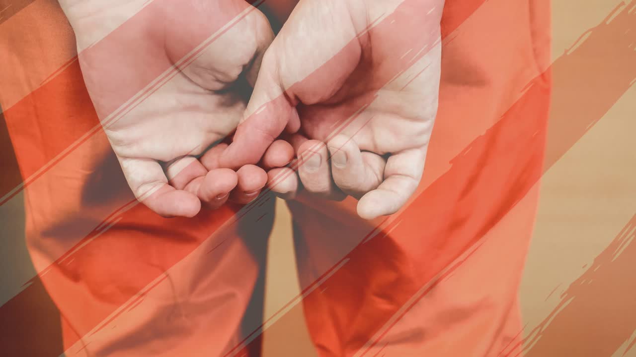 animación del acusado durante el juicio sobre la bandera estadounidense