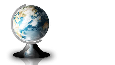 animation of a turning globe and a stand