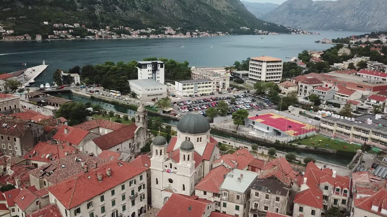 Explore the charming town of Kotor from a bird's-eye view
