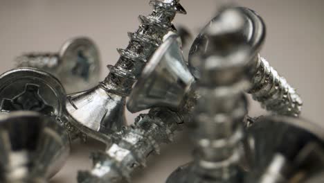 detail of steel screws in studio