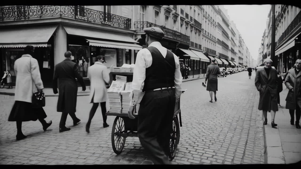 Parisian Street Scene - Vintage Photograph