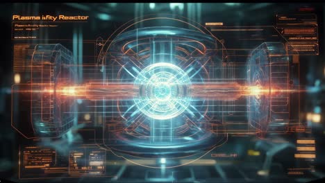 visualización de la interfaz holográfica futurista