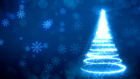 el árbol de navidad de los trazos azules
