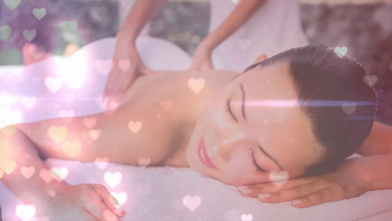 마사지를 받는 예쁜 여자