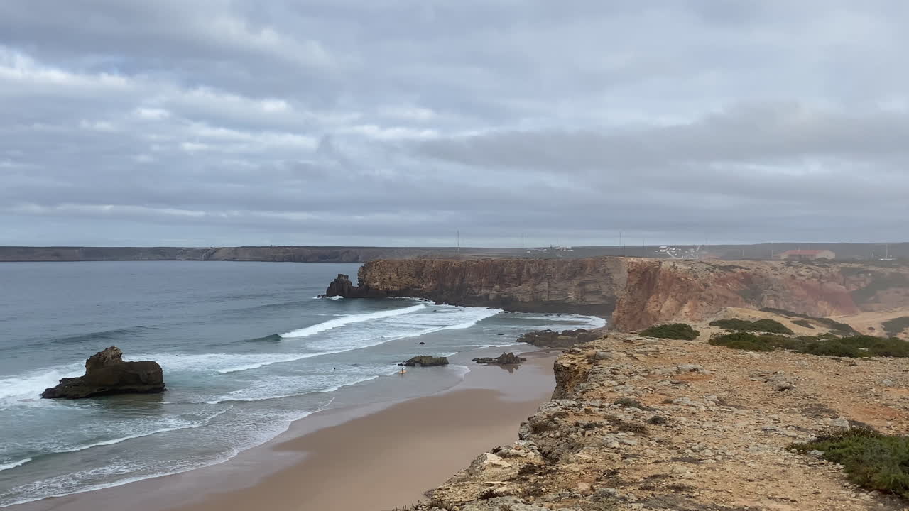 The western cliffs of Sagres meet the restless Atlantic, where land and sea merge in wild harmony