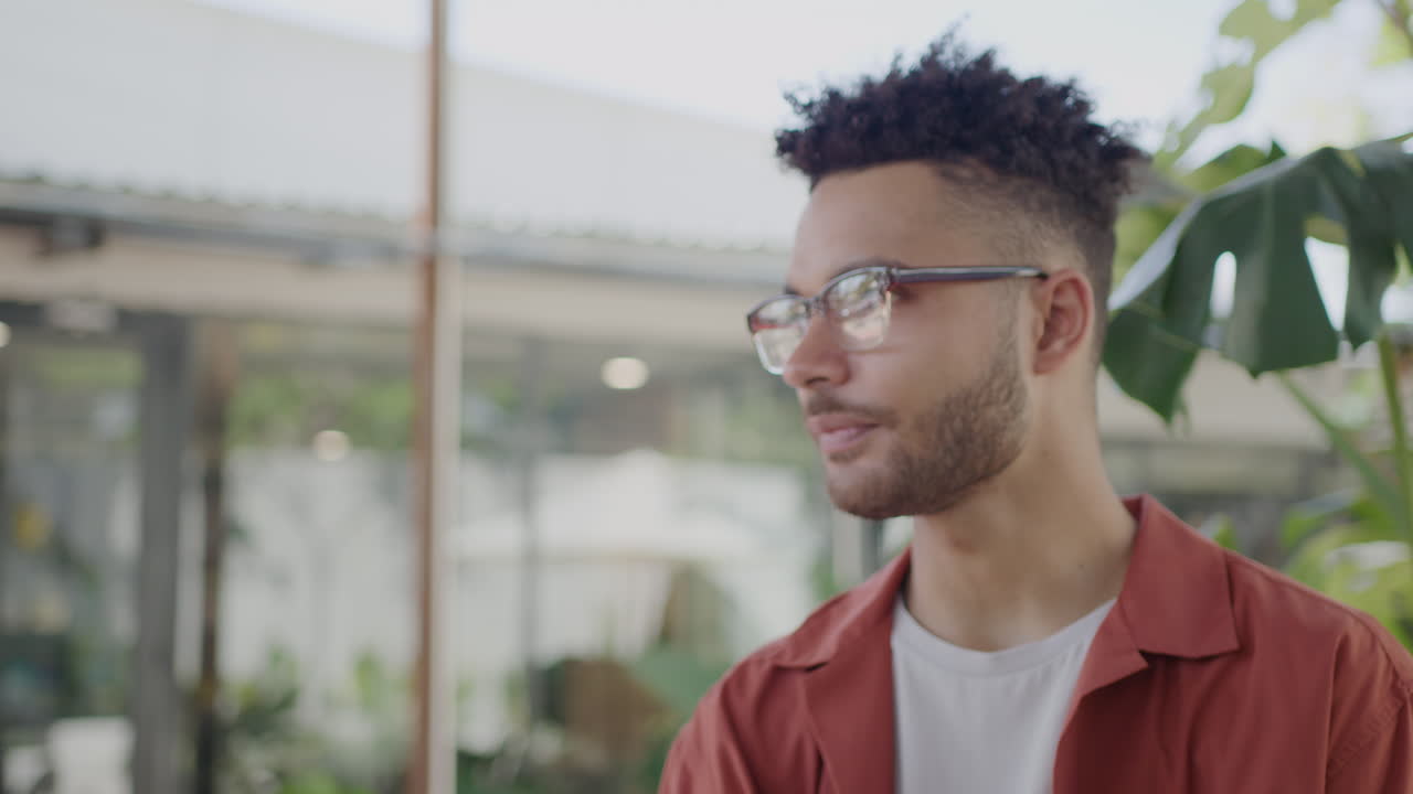 Colleagues Talking in Outdoor Cafe