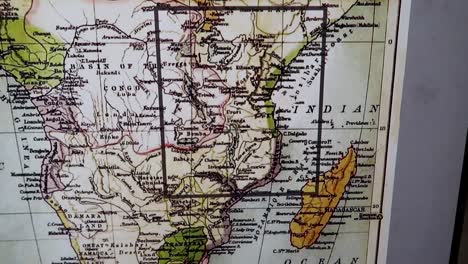 map of africa with a square showing the eastern african side where slaves were taken