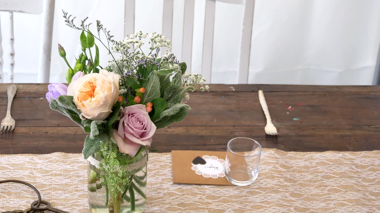 toma de un lugar de recepción de bodas