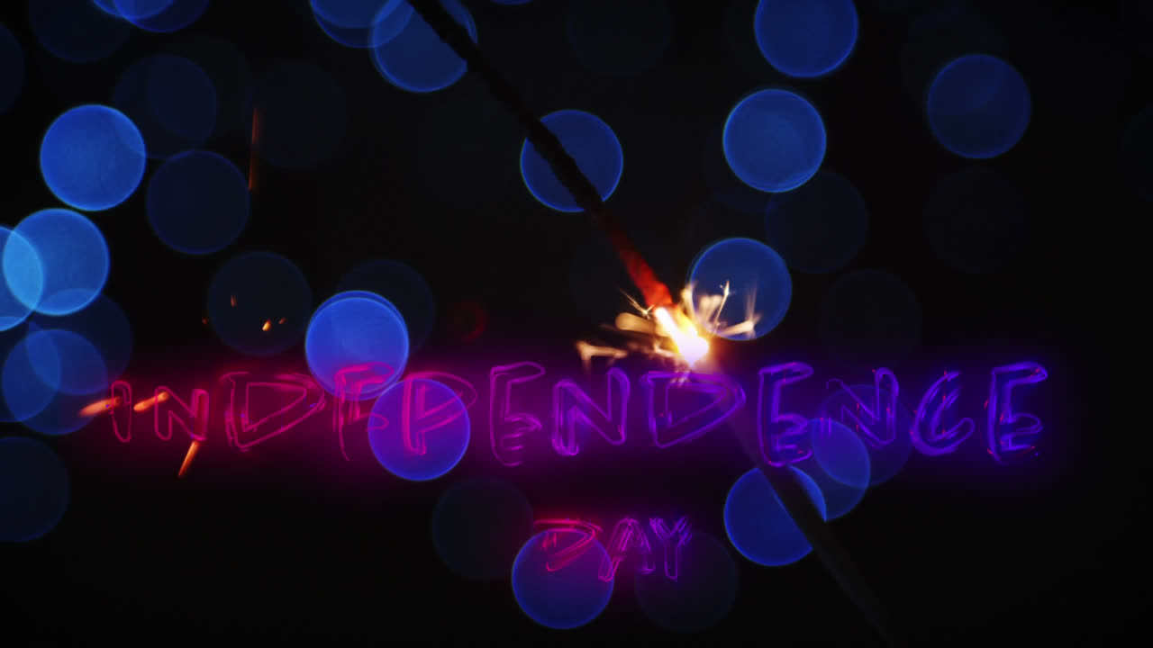 texto del día de la independencia y un brillo para el 4 de julio.