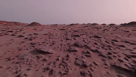 paisaje desértico del planeta rojo