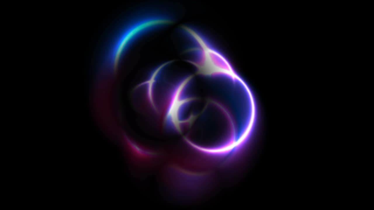 círculos lisos brillantes de neón azul y púrpura fondo de movimiento abstracto