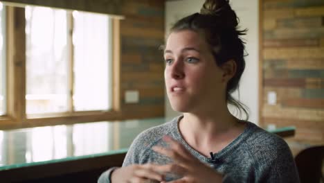 an engaging conversation: exploring personal insights and emotions through dialogue in a cozy, rustic setting