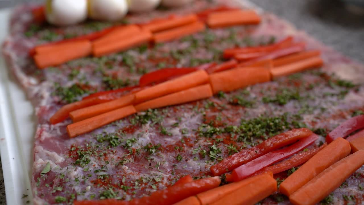 Matambre Arrollado - Saboroso Matambre Recheado Argentino - Tomada de Afastamento