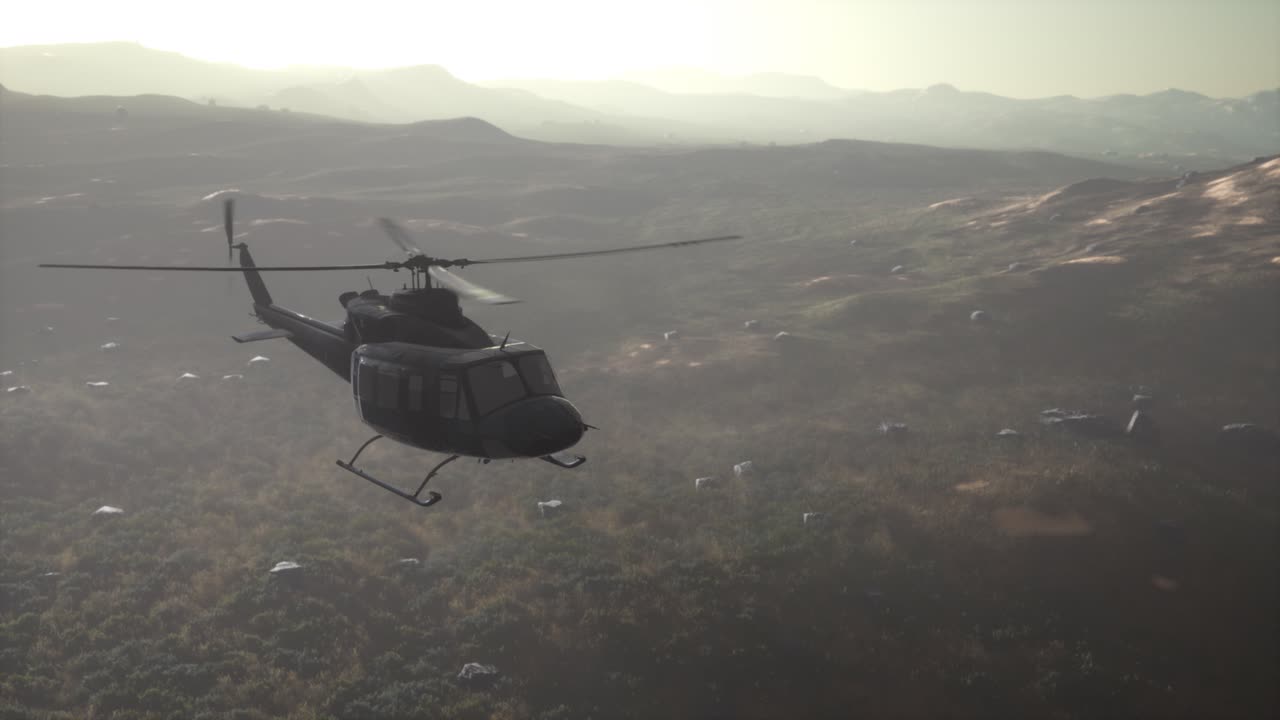 helicóptero militar de los estados unidos en vietnam.