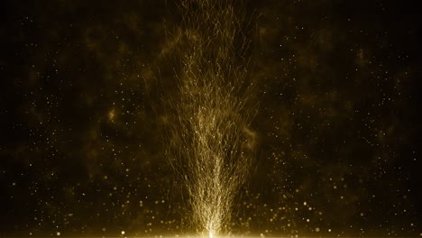 particles gold glitter bokeh award dust abstract background loop