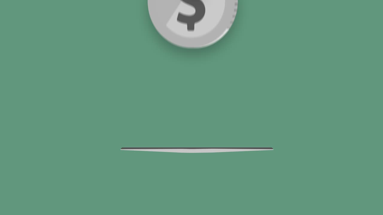 American dollar savings concept animation