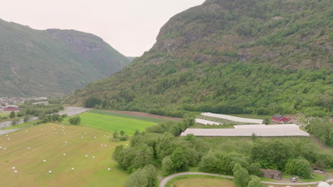 Panoramablick-Auf-Ackerland-Und-Gewächshausplantage-In