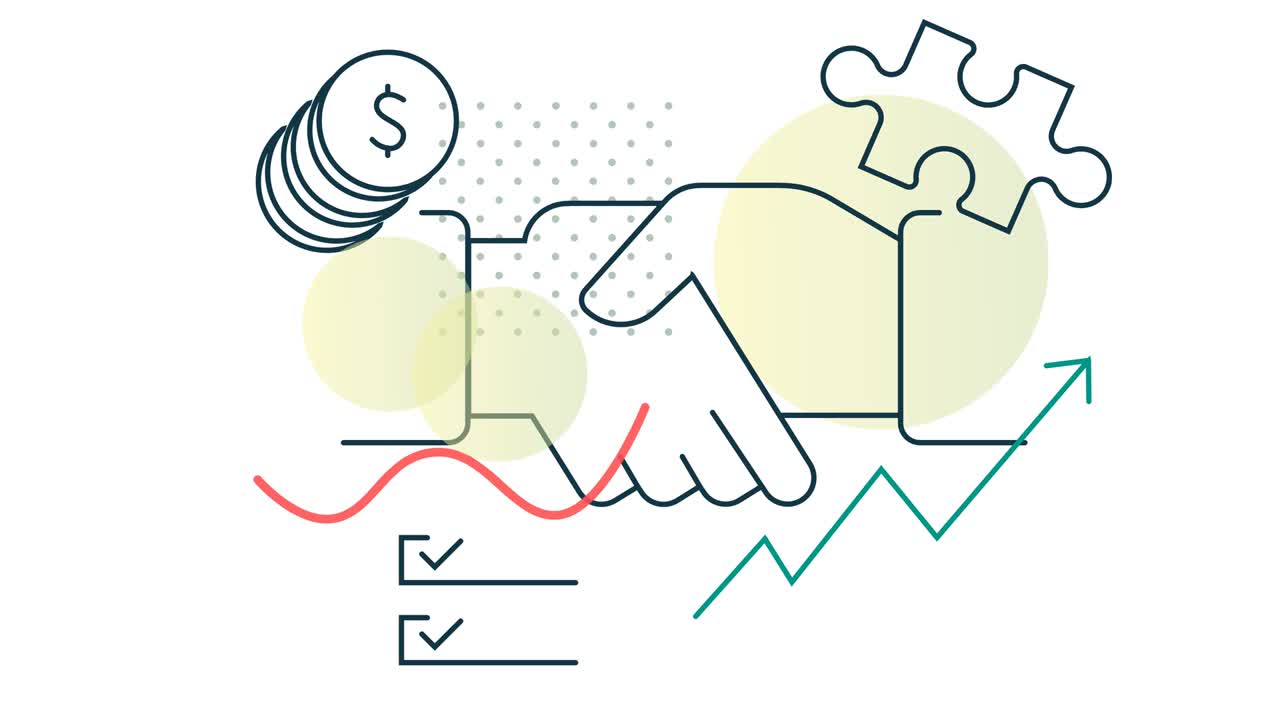 Business Deal - Handshake - Stock Animated Illustration