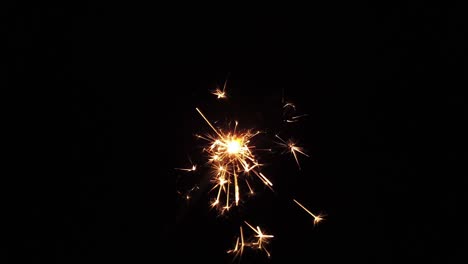 a sparkler burning in the dark - close up shot