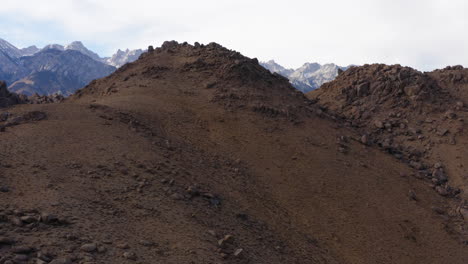 Aerial-Over-Dry-Hillside-Of-Eastern-Sierra