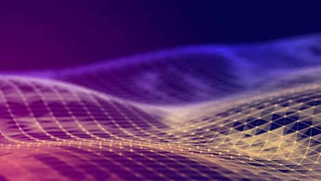 abstract colored polygonal space with dots and lines motion. data technology and scientific illustration. 3d rendering. seamless loop. 4k