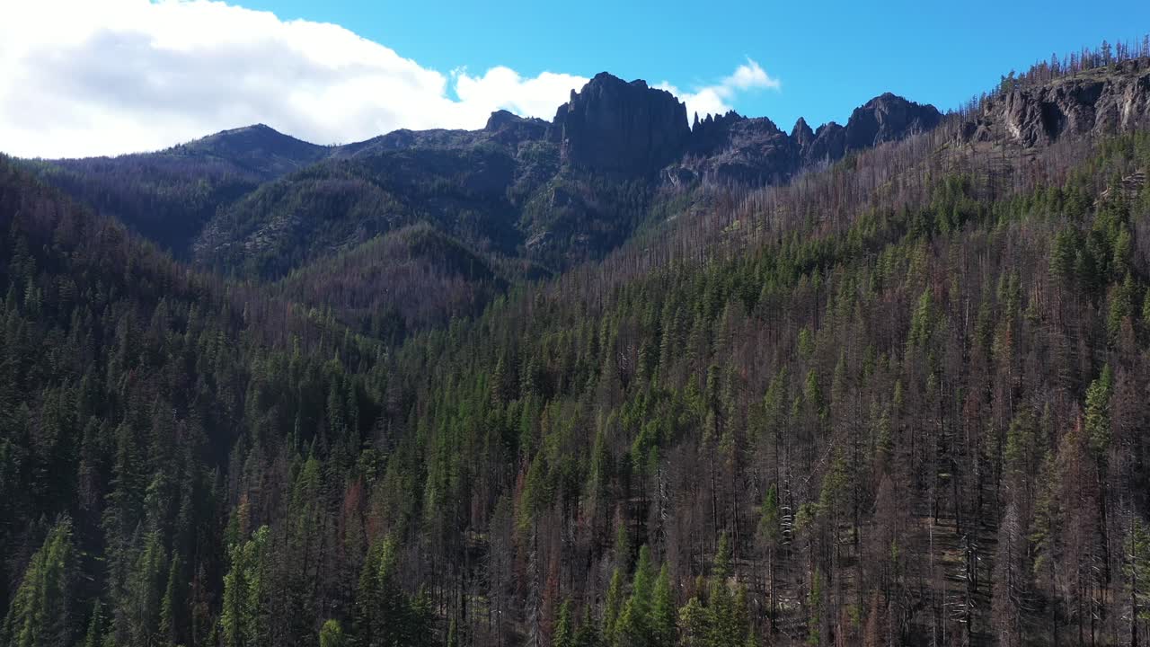 Shot of Fife's peak slow drone shot