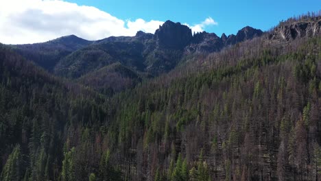 shot of fife's peak slow drone shot