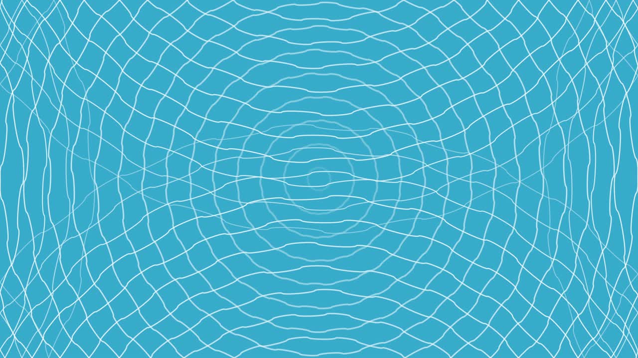 fondo animado de agua con círculos y líneas que forman olas - en bucle