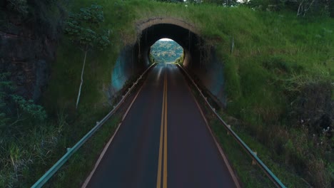 Aerial-drone-view-of-a-wildlife-overpass,-designed-to-protect-and-aid-animal-crossings