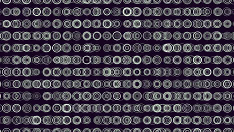 Stunning circle pattern striking black background with intricate variation in size and color